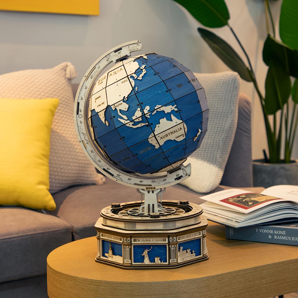 Discover the Fascinating World of Robotime's 3D Wooden Globe Puzzle