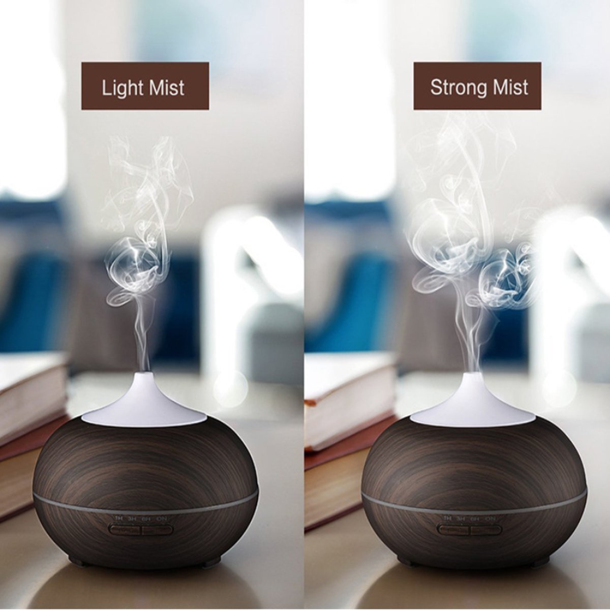 Mistyrious Essential Oil Humidifier Natural Oak Design With Easy Axcestories