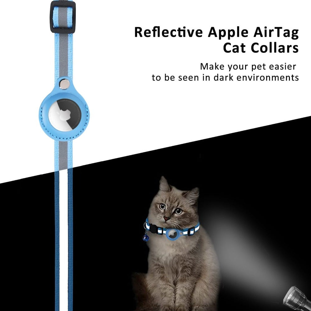 Reflective Airtag Case Collar for Cats and Dogs Axcestories