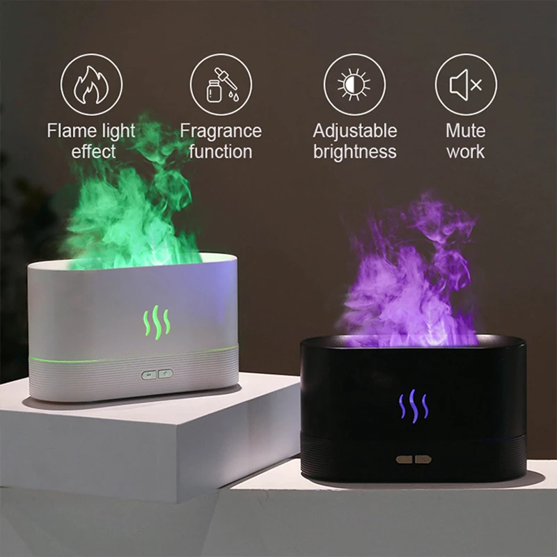 Colorful Flame Air Humidifier USB Aroma Diffuser Axcestories