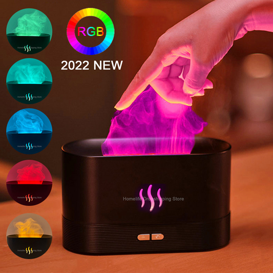 Colorful Flame Air Humidifier USB Aroma Diffuser Axcestories