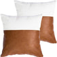 Vegan Leather Pillow Cover Axcestories