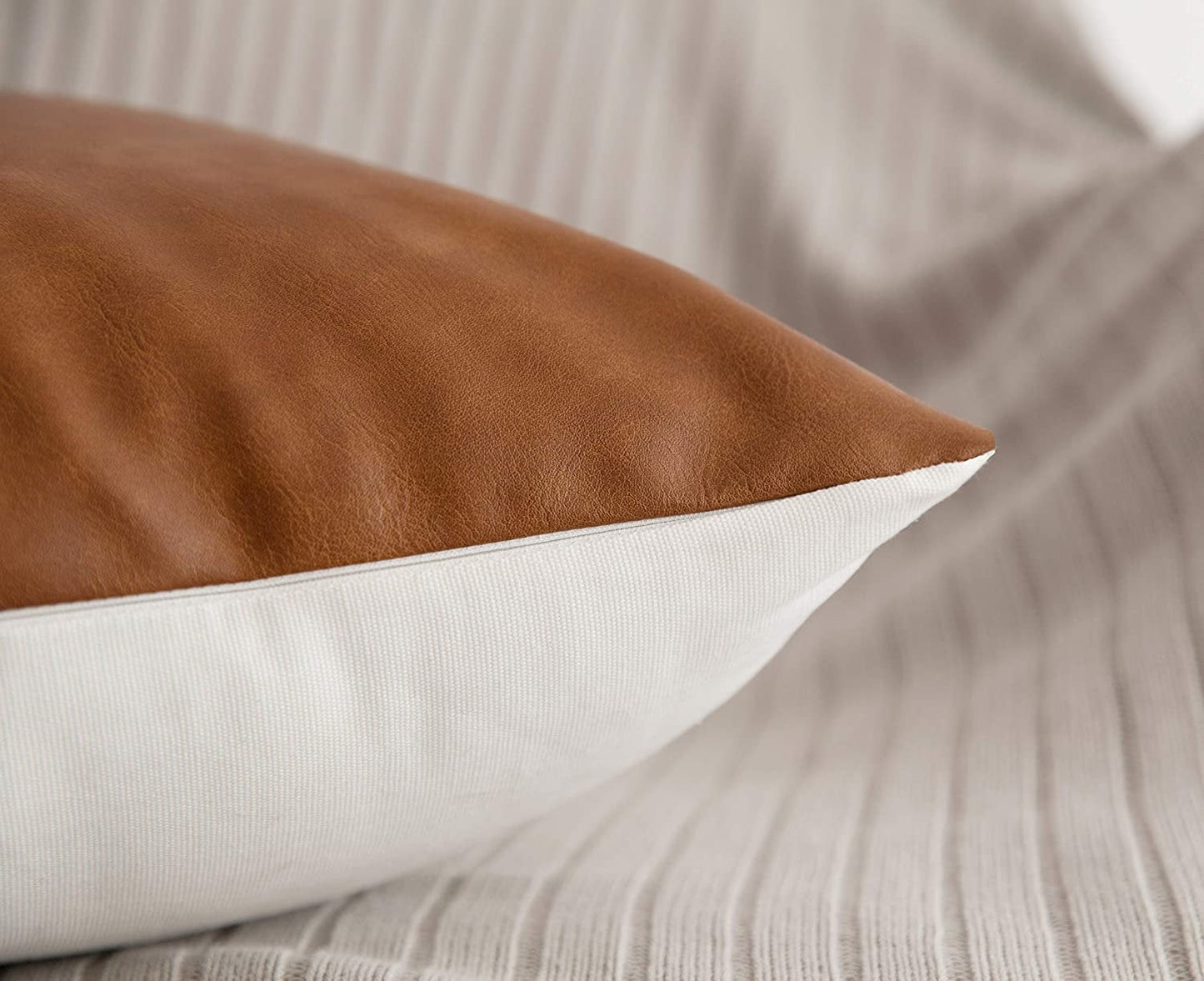 Vegan Leather Pillow Cover Axcestories