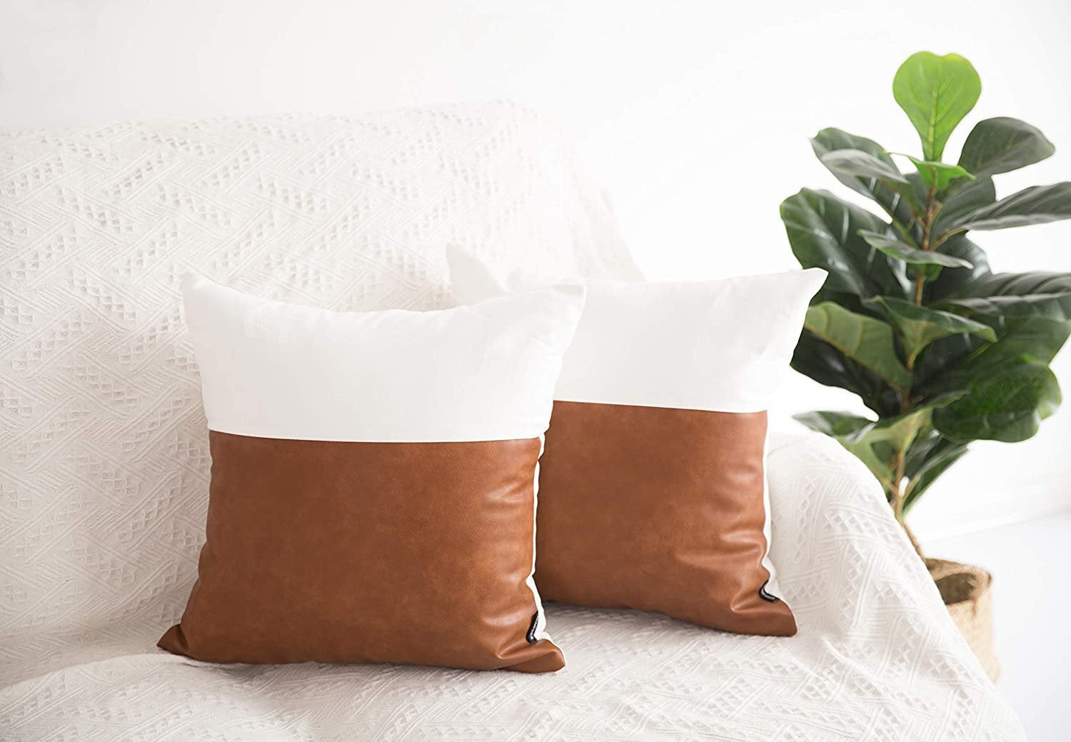 Vegan Leather Pillow Cover Axcestories