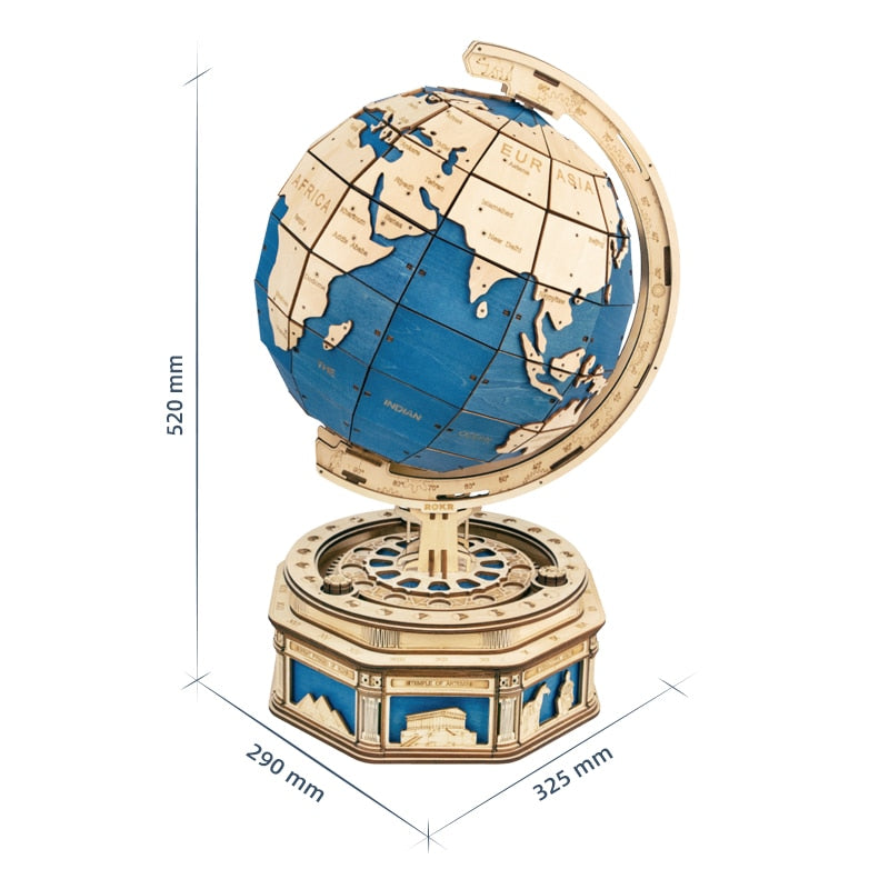 3D Globe Wooden Puzzle Axcestories