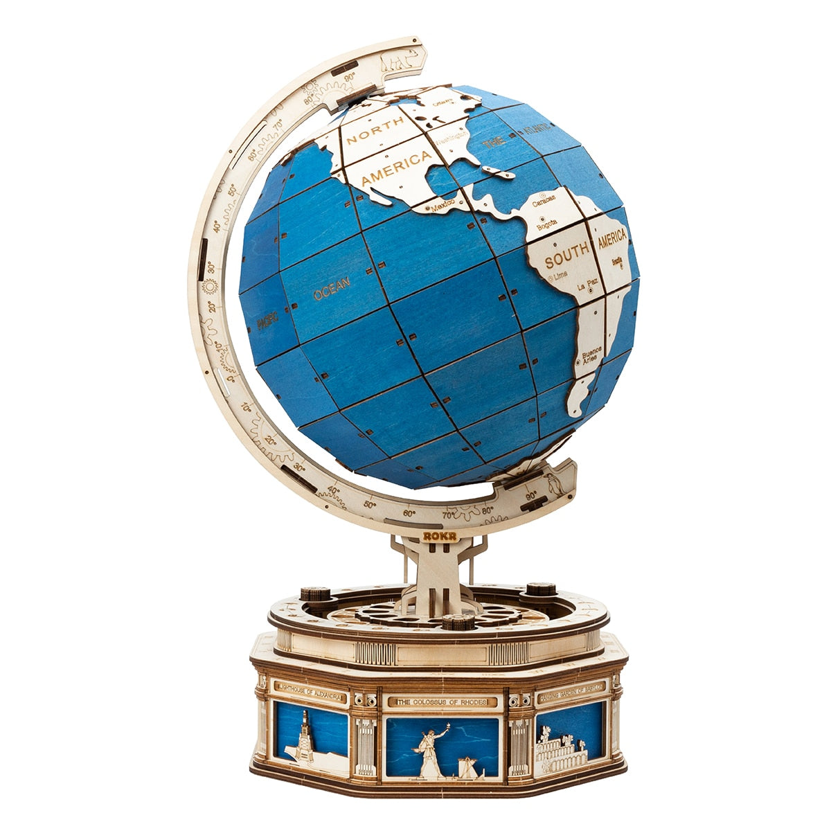 3D Globe Wooden Puzzle Axcestories