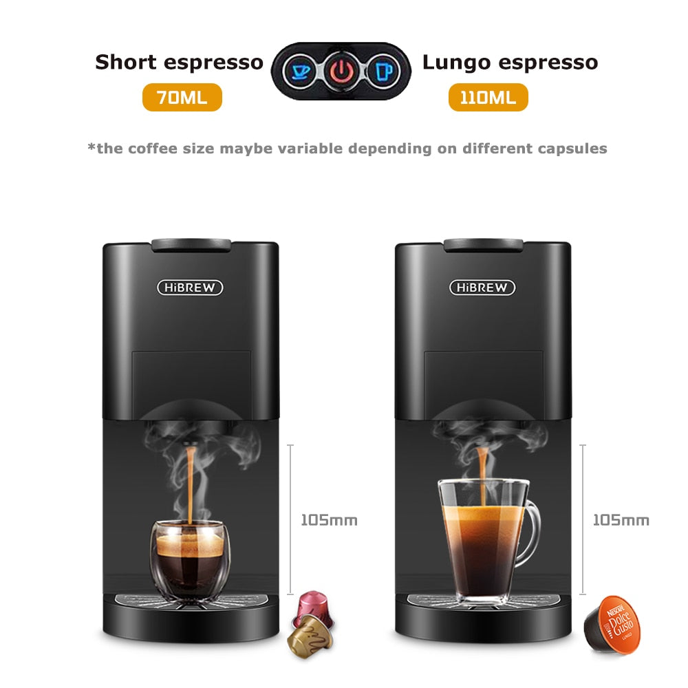 HiBREW Multi-Function Espresso Machine for Dolce Gusto, Nespresso and  Ground Coffee 